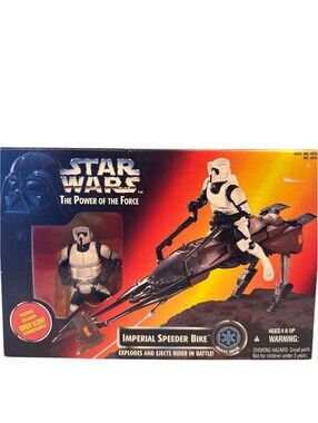 Kenner Star Wars Imperial Speeder Bike (Power of the Force) Scout Boxed